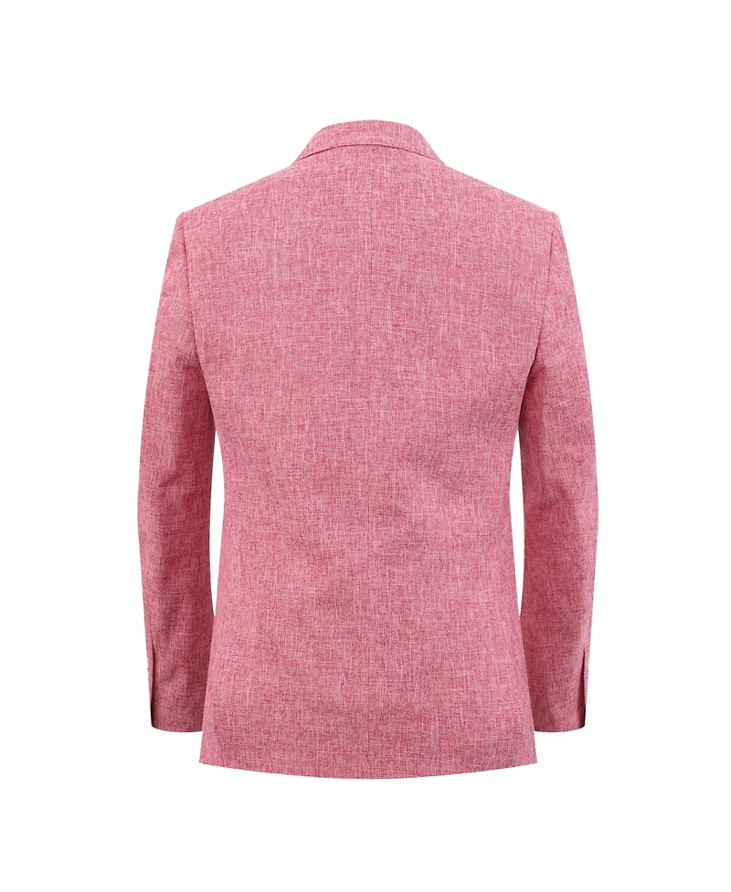 Elie Balleh Boys Pink Slim Fit Clasic Melange Jacket