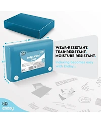 3" X 5" Index Card Case Holds 100 Cards Includes Business Card/Index Holder and 5 Tab Dividers Comes Assorted Color – (Pack of 4)