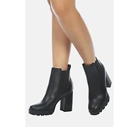 Womens sonia block heeled boots