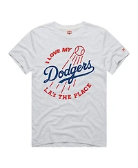 Homage Men's Ash Los Angeles Dodgers Hyper Local Tri-Blend T-Shirt
