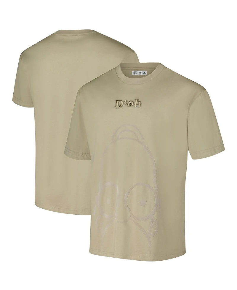 Freeze Max Men's Tan The Simpsons D'oh Loose Fit T-Shirt