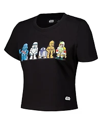 Freeze Max Women's Black Star Wars Babydoll Cropped T-Shirt