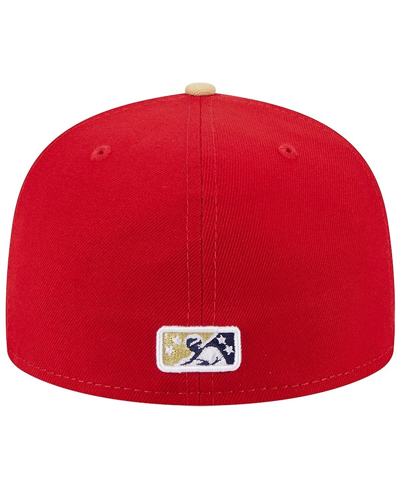New Era Men's Red Harrisburg Senators Theme Nights Mayflies 59FIFTY Fitted Hat