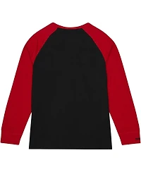 Mitchell & Ness Men's Black Oklahoma Sooners Legendary Slub Raglan Long Sleeve T-Shirt