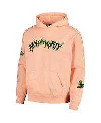 Freeze Max Men's Orange Rick and Morty '90s Rave Dropped Shoulder Pullover Hoodie Sweatshirt