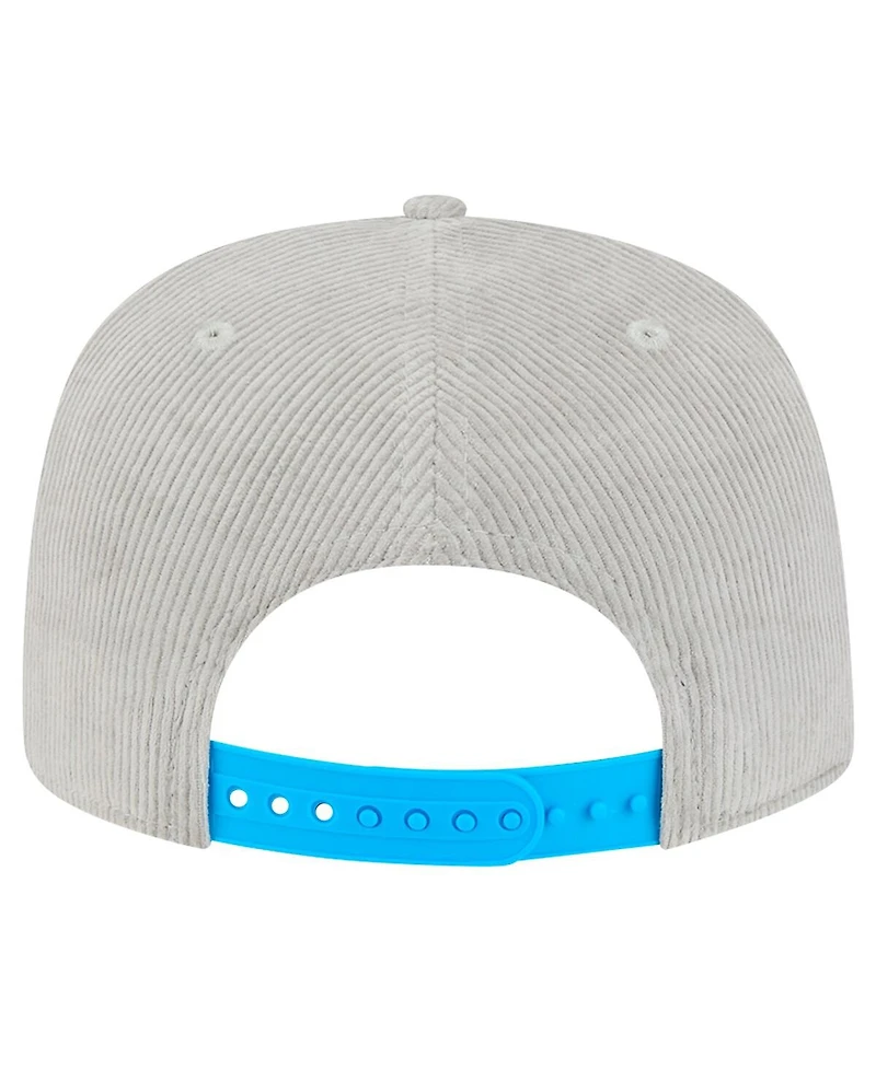 New Era Men's Gray Miami Marlins Corduroy Golfer Snapback Hat