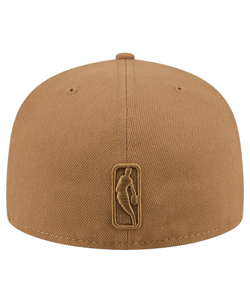 New Era Men's Tan Philadelphia 76ers 59FIFTY Fitted Hat