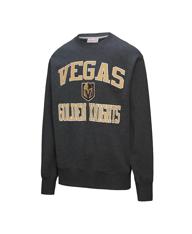 Mitchell & Ness Men's Black Vegas Golden Knights Playoff Win Fleece Pullover Sweatshirt