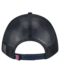 New Era Men's Navy Boston Red Sox Minimalist 9FORTY A-Frame Adjustable Hat