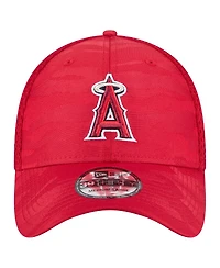 New Era Men's Red Los Angeles Angels Subtle Camo 39THIRTY Flex Hat