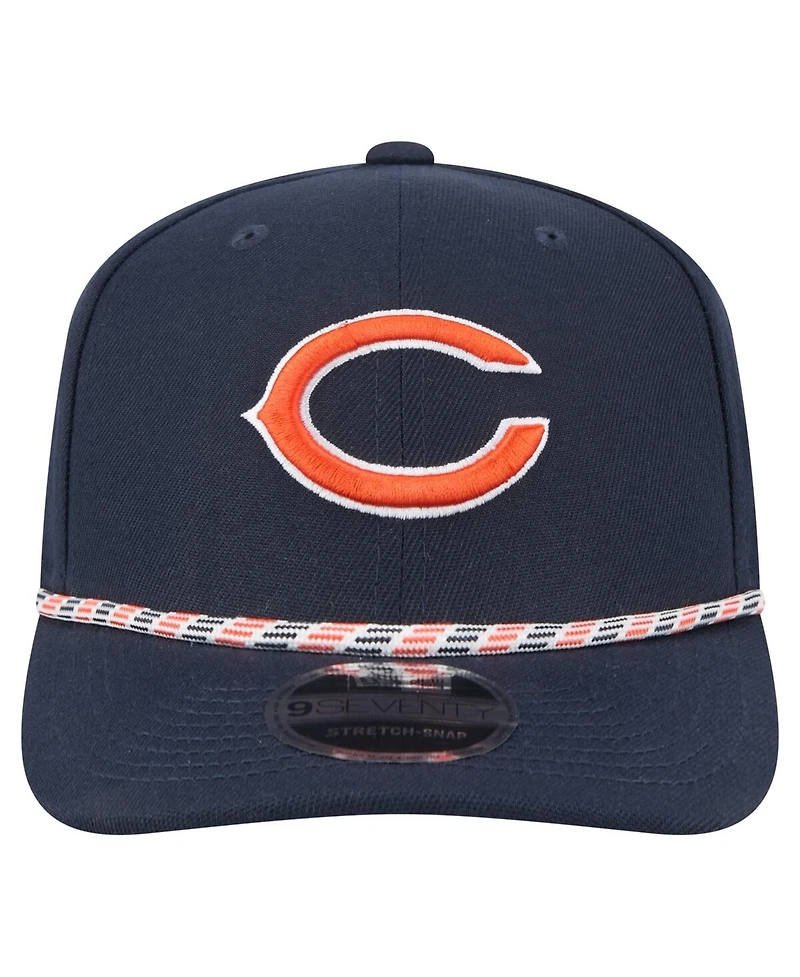 New Era Men's Navy Chicago Bears Gameday Multi Rope 9SEVENTY Stretch Snap Hat