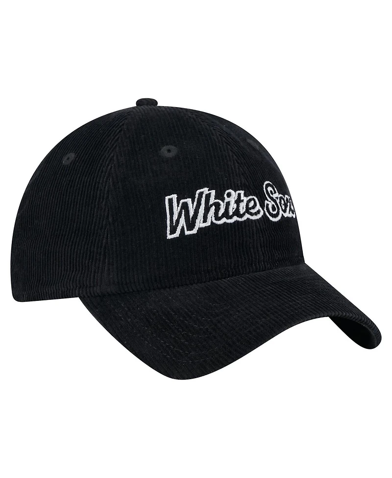 New Era Women's Black Chicago White Sox Corduroy 9TWENTY Adjustable Hat