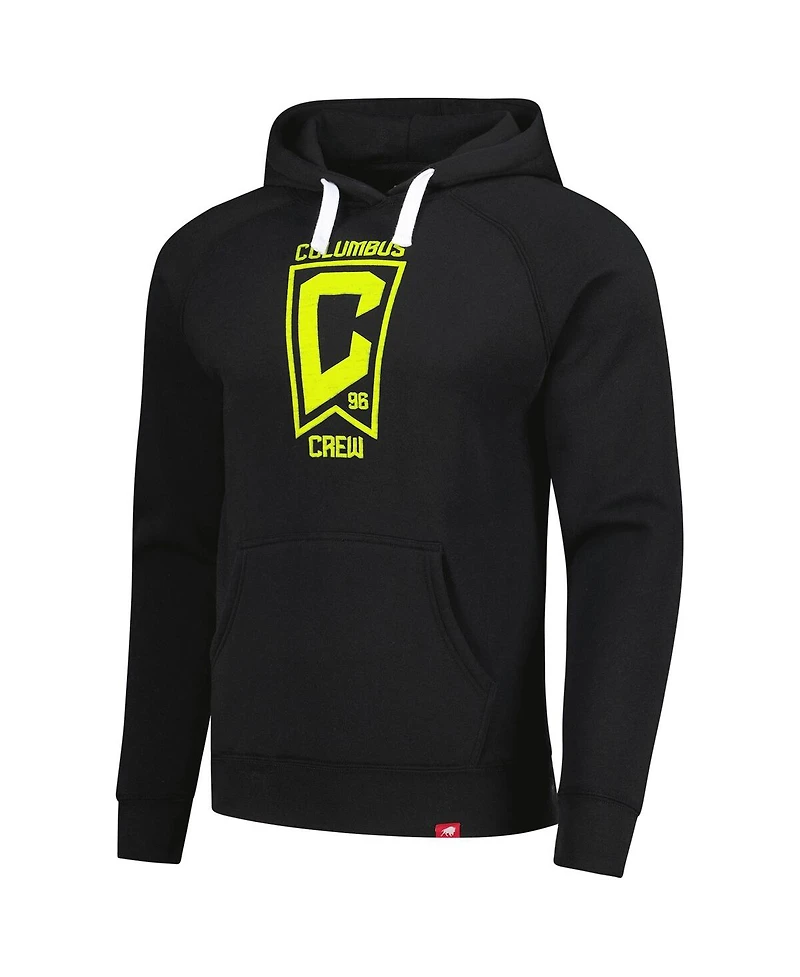 Sportiqe Men's and Women's Black Columbus Crew Olsen Logo Tri-Blend Pullover Hoodie