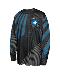 Outerstuff Big Boys and Girls Black Charlotte Fc Nifty Netminder Long Sleeve T-Shirt