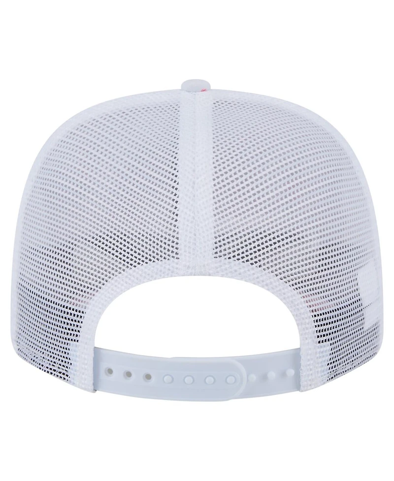 New Era Men's White Los Angeles Chargers Adventure Flamingo Pattern 9SEVENTY Stretch Snap Hat