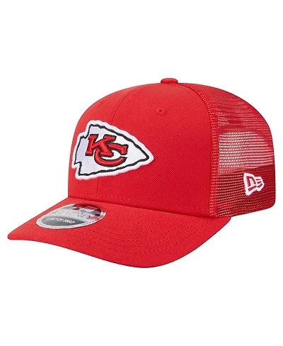 New Era Men's Red Kansas City Chiefs Main Trucker 9SEVENTY Stretch Snap Hat