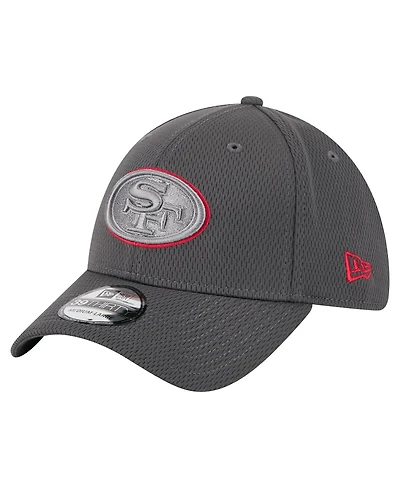 New Era Men's Graphite San Francisco 49ers Main 39THIRTY Flex Hat