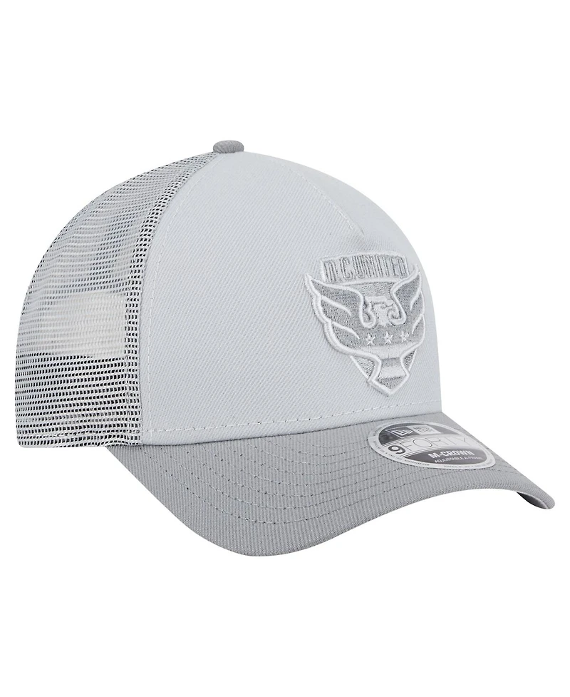 New Era Men's Gray D.c. United Color Pack 9FORTY A-Frame Adjustable Trucker Hat