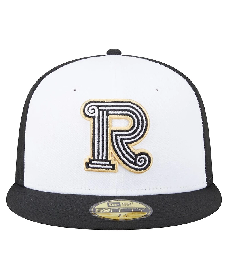 New Era Men's White/Black Rome Emperors Authentic Collection 59FIFTY Fitted Hat
