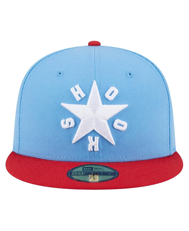 New Era Men's Light Blue Corpus Christi Hooks Authentic Collection 59FIFTY Fitted Hat
