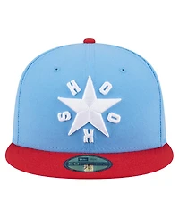 New Era Men's Light Blue Corpus Christi Hooks Authentic Collection 59FIFTY Fitted Hat