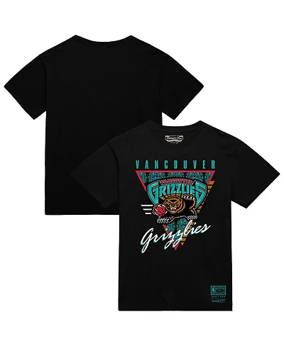 Mitchell & Ness Men's Black Vancouver Grizzlies Worldwide Collection Tri-Logo T-Shirt
