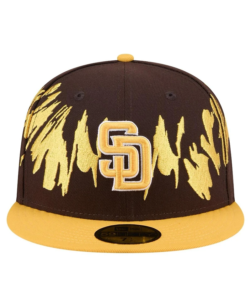 New Era Men's Brown/Gold San Diego Padres Retro Pattern 59FIFTY Fitted Hat