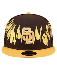 New Era Men's Brown/Gold San Diego Padres Retro Pattern 59FIFTY Fitted Hat