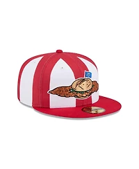 New Era Men's Red Fort Wayne Tin Caps Theme Nights 59FIFTY Fitted Hat