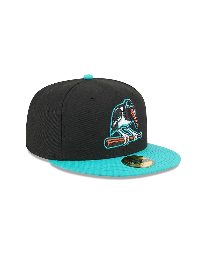 New Era Men's Black Bowie Baysox Theme Nights 59FIFTY Fitted Hat