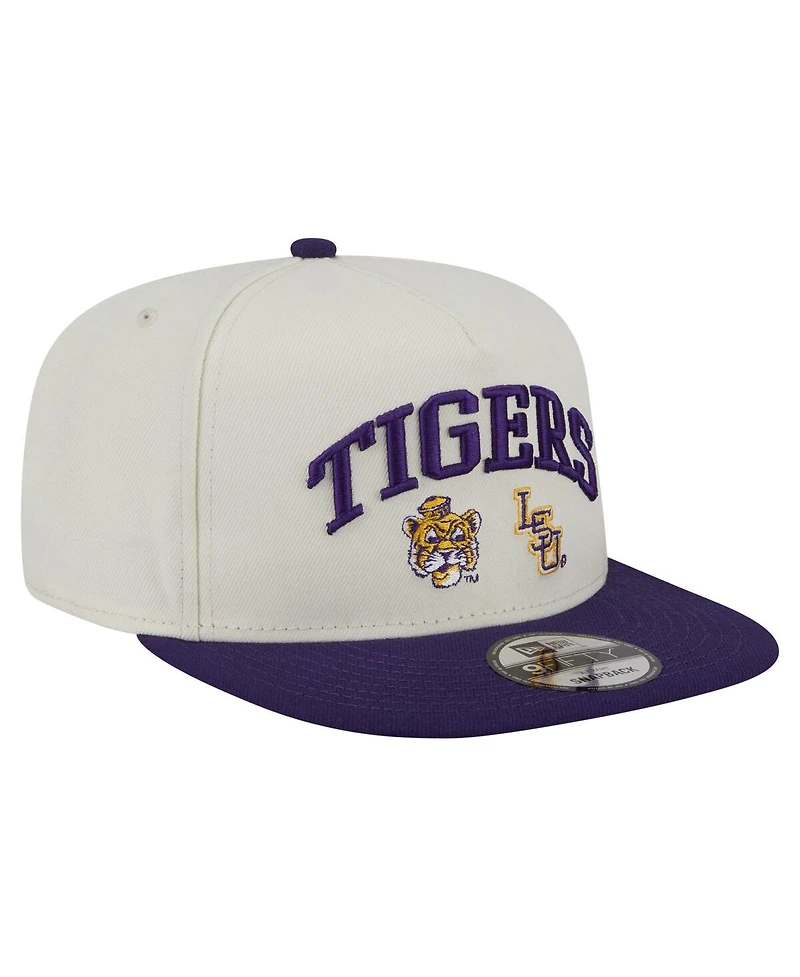 New Era Men's White Lsu Tigers Collegiate 9FIFTY A-Frame Snapback Hat