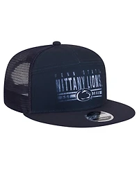 New Era Men's Navy Penn State Nittany Lions Split Panel 9FIFTY Snapback Trucker Hat