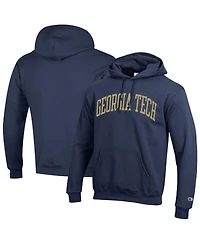 Champion Men's Navy Georgia Tech Yellow Jackets Basic Arch Fleece Pullover Hoodie