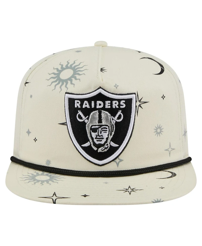 New Era Men's Cream Las Vegas Raiders Celestial Golfer Adjustable Hat