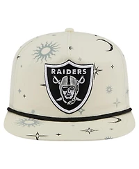 New Era Men's Cream Las Vegas Raiders Celestial Golfer Adjustable Hat