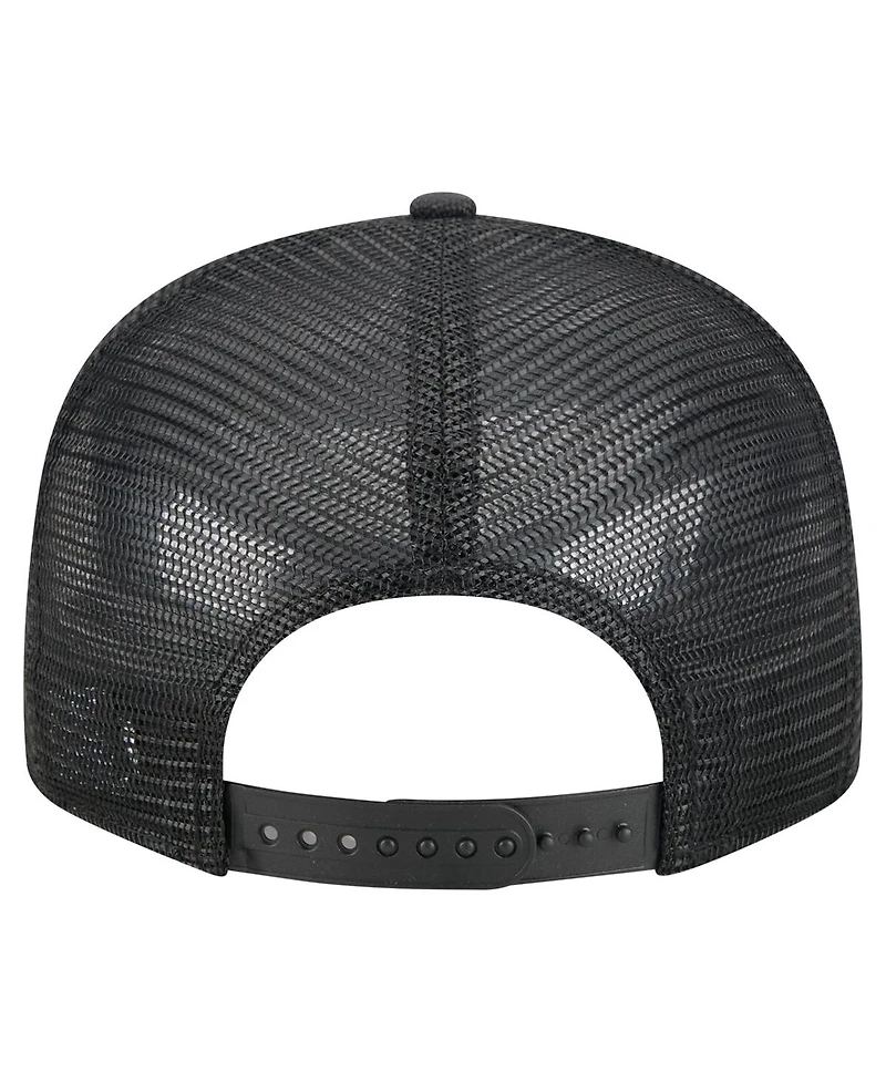 New Era Men's Black Chicago White Sox Split Panel 9FIFTY Trucker Snapback Hat