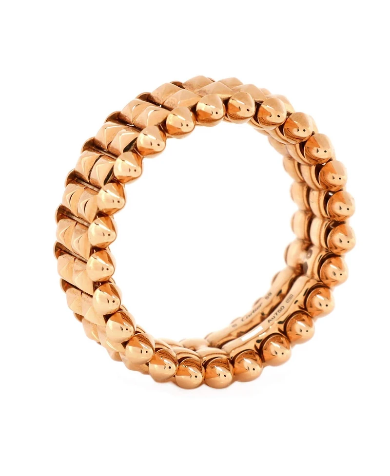 Pre-Owned Cartier Double Row Clash de Cartier Ring 18K Rose Gold