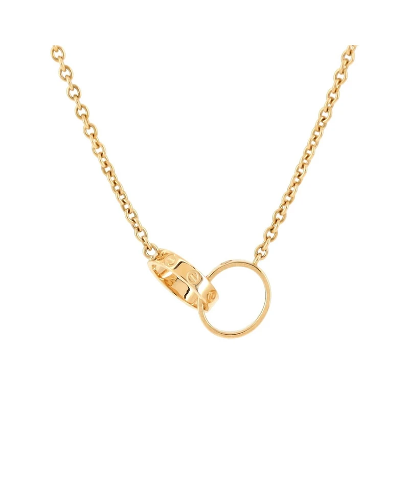 Pre-Owned Cartier Love Interlocking Necklace 18K Gold