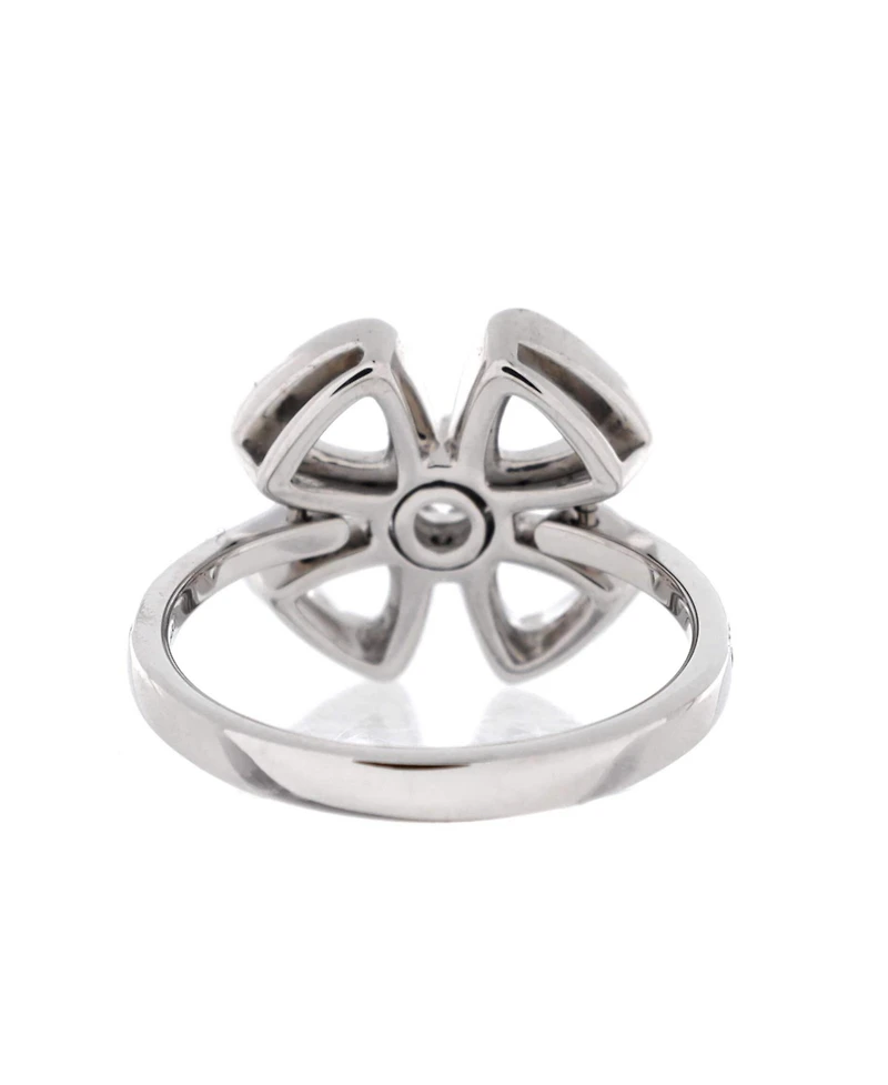 Pre-Owned Bvlgari Small Fiorever Ring 18K White Gold and Pave Diamonds