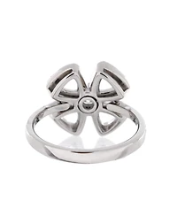 Pre-Owned Bvlgari Small Fiorever Ring 18K White Gold and Pave Diamonds