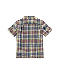 Polo Ralph Lauren Toddler and Little Boys Plaid Camp Shirt