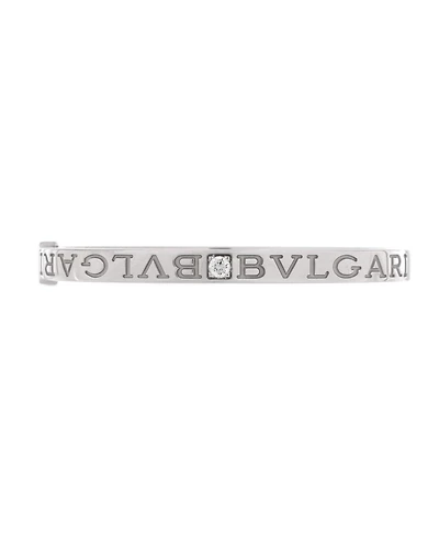 Pre-Owned Bvlgari Bvlgari Bvlgari Bangle Bracelet 18K White Gold with 2 Diamonds