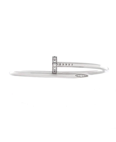 Pre-Owned Cartier Classic Juste un Clou Bracelet 18K White Gold with Diamonds