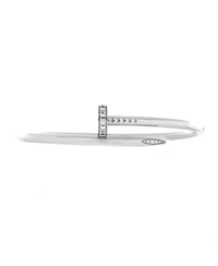 Pre-Owned Cartier Classic Juste un Clou Bracelet 18K White Gold with Diamonds