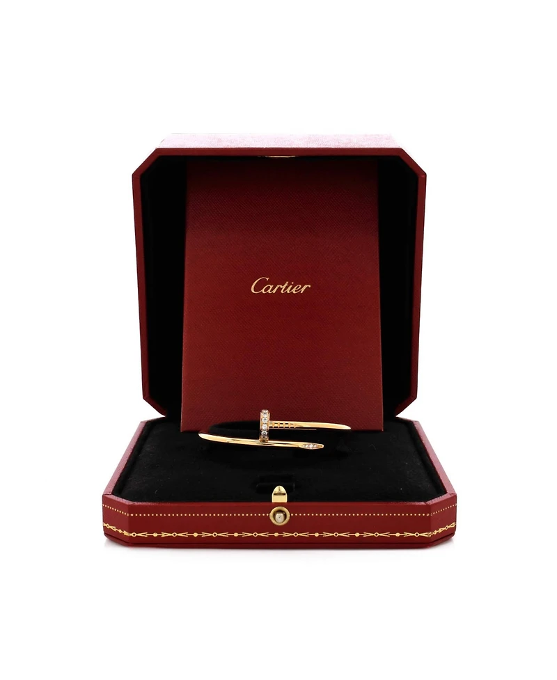 Pre-Owned Cartier Classic Juste un Clou Bracelet 18K Rose Gold with Diamonds