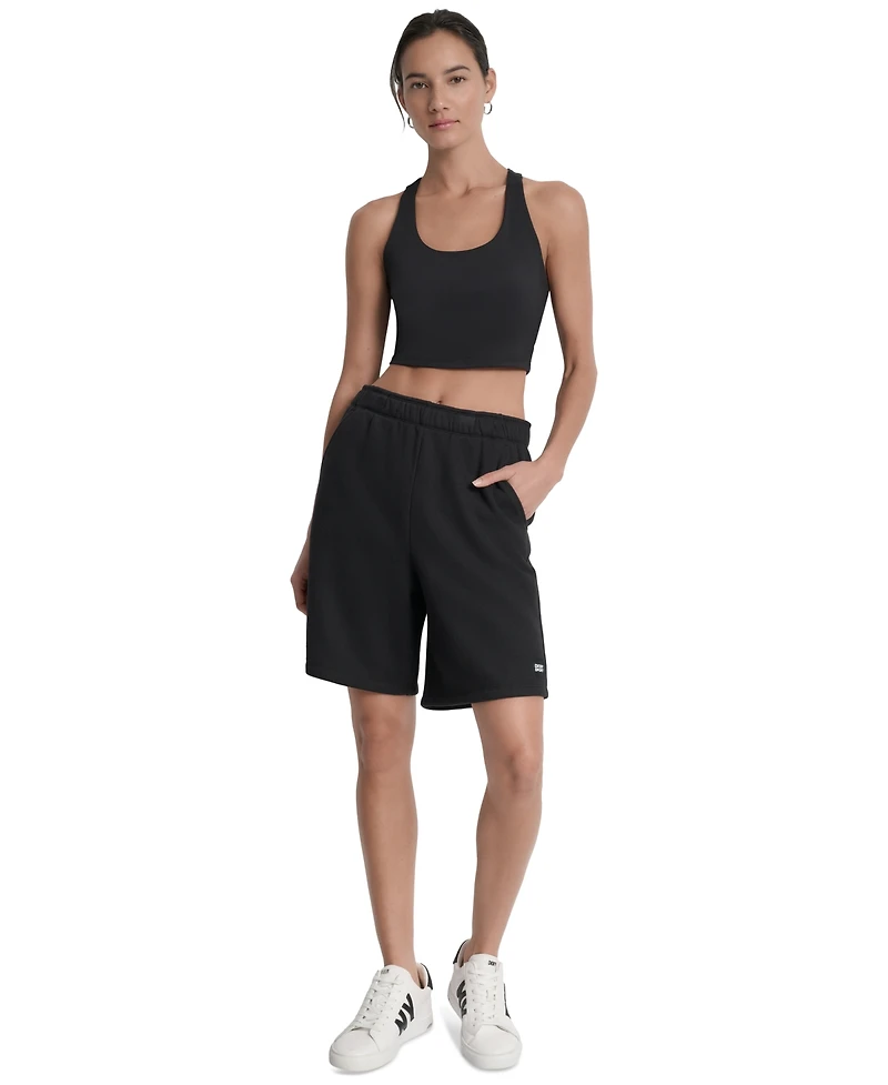 Dkny Sport Women's Relaxed-Fit Vented Bermuda Shorts