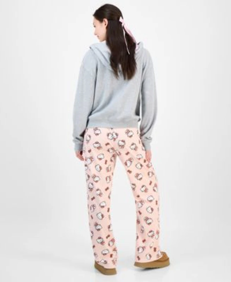 Love Tribe Juniors Hello Kitty Full Zip Hoodie Hello Kitty Allover Print Drawstring Pants