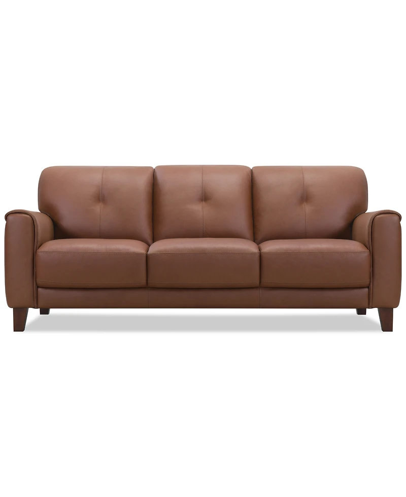 Ashlinn 84" 3 Seat Leather Sofa, Exclusively at Macy's