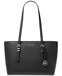 Michael Kors Quinn Large Leather East West Top Zip Tote