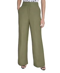 Calvin Klein Petite High-Rise Wide-Leg Pants